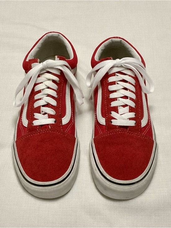 Vans Shoes - Vans Old Skool Red Suede Sneakers Women’s Size 9.5 Classic Skate Shoes